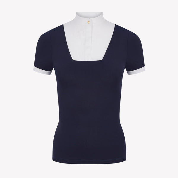 LeMieux Sophia Short Sleeve Show Shirt - Navy
