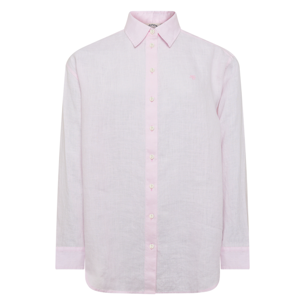 Holland Cooper Ladies Amalfi Linen Shirt - Powder Pink