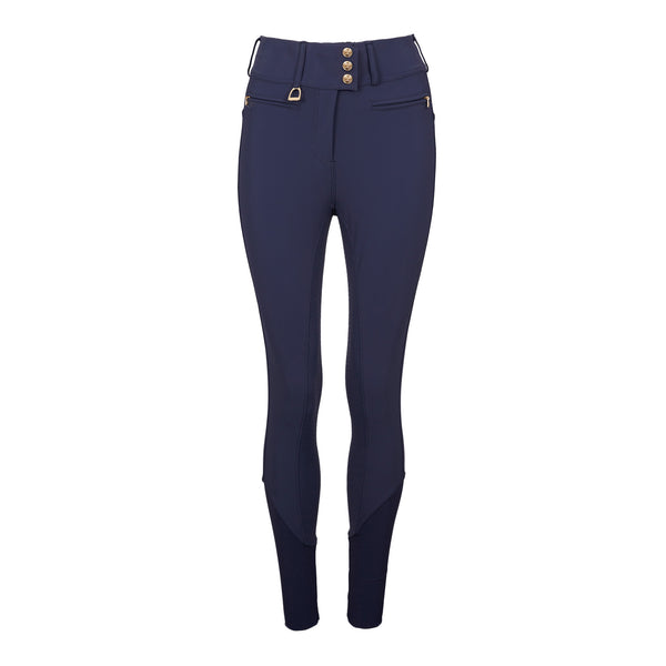 Holland Cooper Premium High Rise Breeches - Yale Blue
