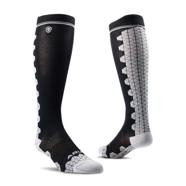 Ariat AriatTek Devon Performance Tall Sock - Black/Slate