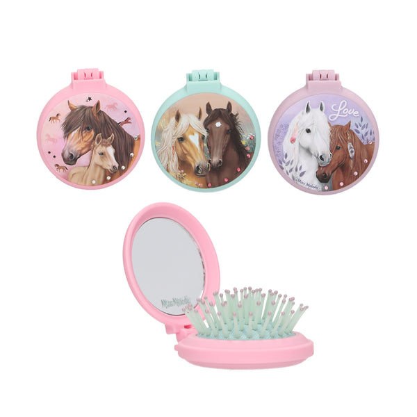 Miss Melody Folding Round Hairbrush