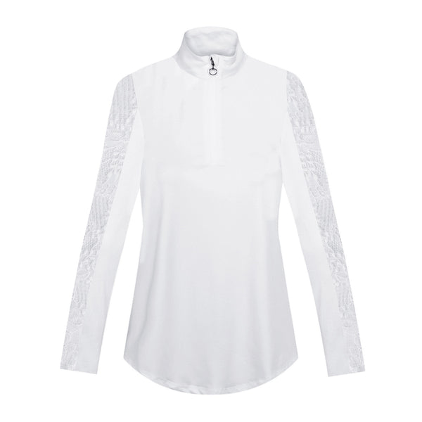 Natalia L/S Lace Competition Shirt - White