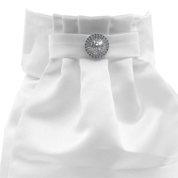 Liberty Crystal Deluxe Ready-Tied Stock - White