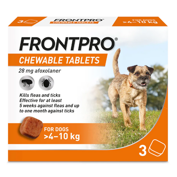 Frontline FRONTPRO Chewable Tablets for Dogs 4-10kg - 3 Tablets
