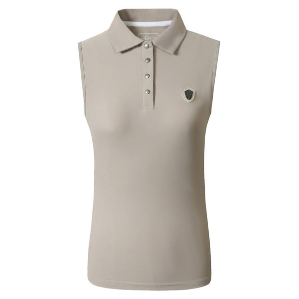 Covalliero Ladies Sleeveless Polo - Biege