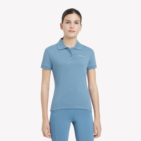LeMieux Young Rider Classique Polo Shirt - Ice Blue