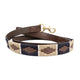 Benji and Flo Sublime Polo Leather Dog Lead - Navy/Fossil