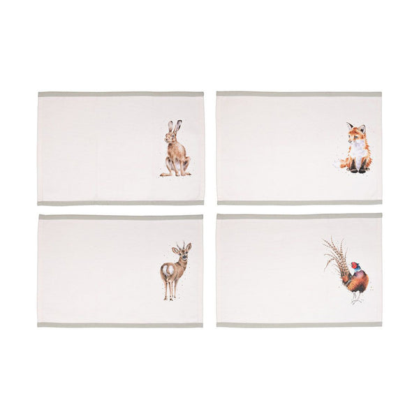 Wrendale Woodland Everyday Fabric Placemats - 4 Pack