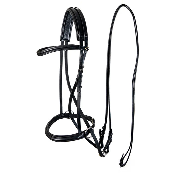 F.R.A Indy Bitless Bridle with Reins - Black