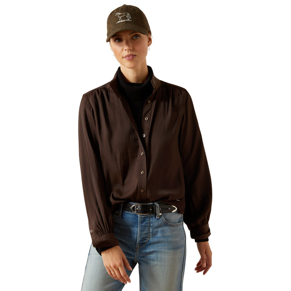 Ariat Ladies Kildwick Blouse - Coffee Bean