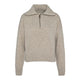 Barbour Ladies Lavensdale Half Zip Knitted Jumper - Oatmeal