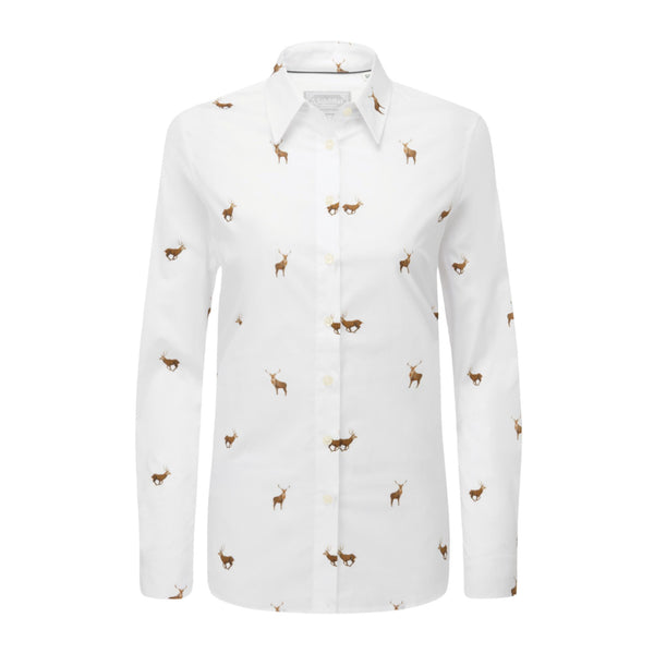Schoffel Ladies Norfolk Shirt - Stag Print