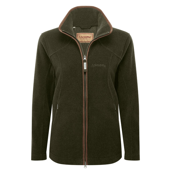 Schoffel Ladies Burley Fleece Jacket - Dark Olive
