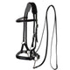 F.R.A Pardoes De Luxe Side Pull Bridle - Black/Grey