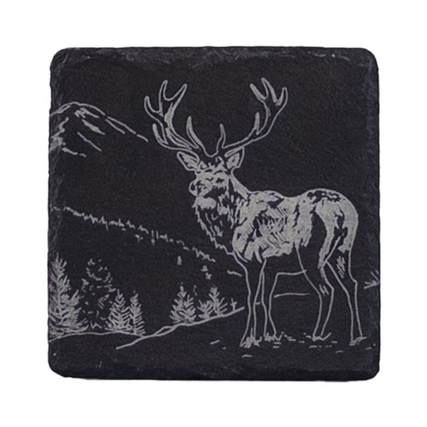 Selbrae House Single Slate Coaster - Scenic Stag