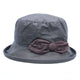 Heather Cora Wax Leaf Motif Hat - Navy