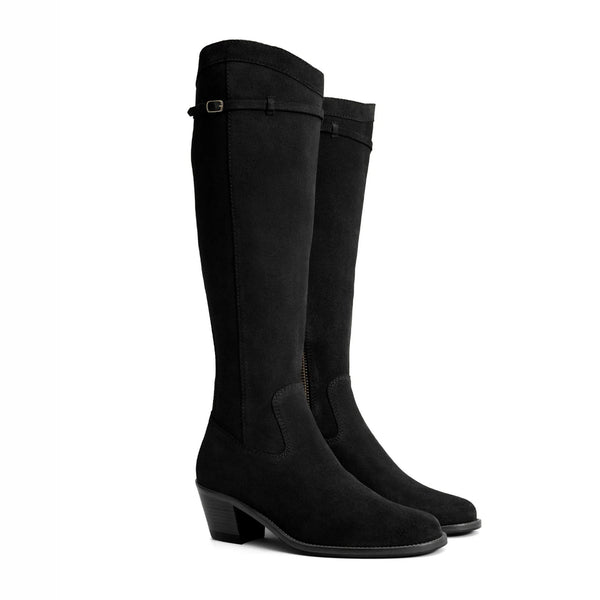 Fairfax and Favor Ladies Heeled Kimberley Boot - Black Suede