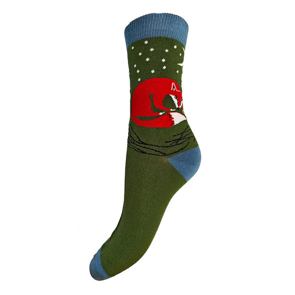 Gemjar Holly Aste Sleepy Fox Bamboo Socks