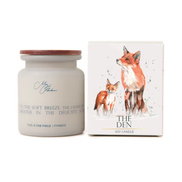 Meg Hawkins 'The Den' Fox and Cub Design Candle