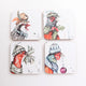 Meg Hawkins 'The Cockney Birds' Watercolour Design Coasters