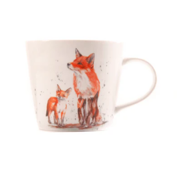 Meg Hawkins 'The Den' Fox and Cub Design Bone China Mug