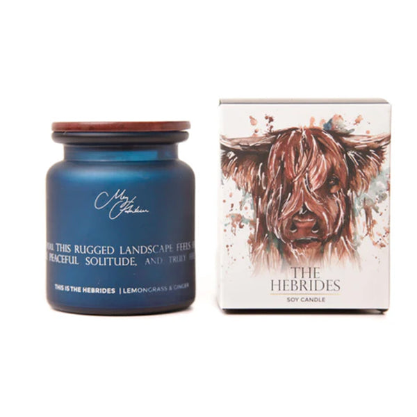 Meg Hawkins 'The Hebrides' Highland Cow Design Candle