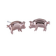 Reeves and Reeves Sterling Silver Pig Stud Earrings - Rose Gold