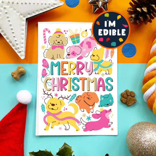 Scoff Paper Pastel Christmas Edible Card