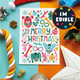 Scoff Paper Merry Christmas Turkey Flavoured Edible Card