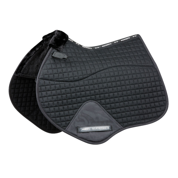 WeatherBeeta Prime Air-Tec Comfy Fleece Jump Shaped Saddle Pad - Black