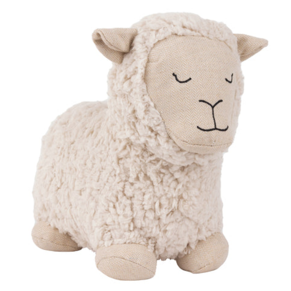 Sheep Shearling Fleece Door Stop - White