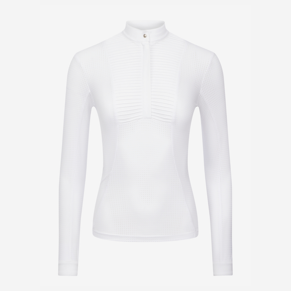 LeMieux Ladies Arielle Long Sleeve Show Shirt - White