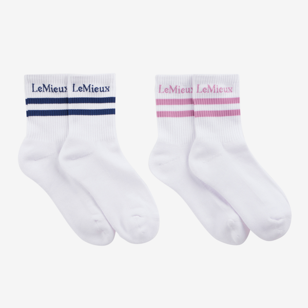 LeMieux Crew Sock 2 Pack - Shadow/Fondant