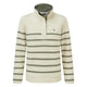 Schoffel Ladies Sandown Sweatshirt - Pale Stone/Agave Green Stripe