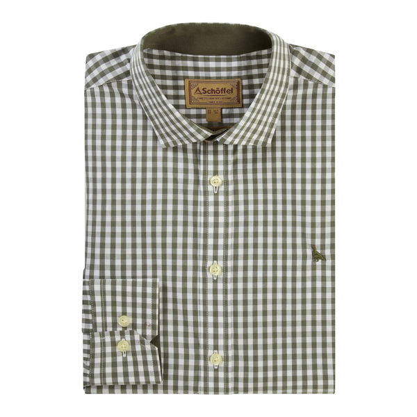 Schoffel Mens Thorpeness Shirt - Beetle Green Check