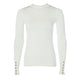 Holland Cooper Ladies Buttoned Knit Crew Neck - Cream