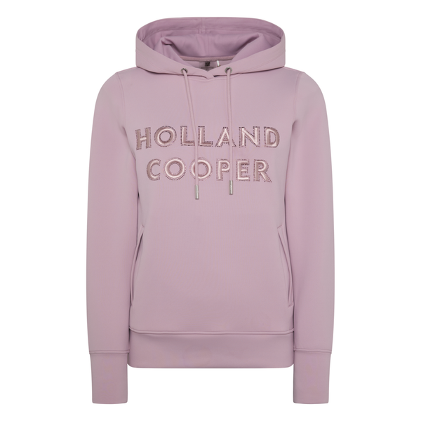 Holland Cooper Ladies Crystal Hoodie - Dawn Pink