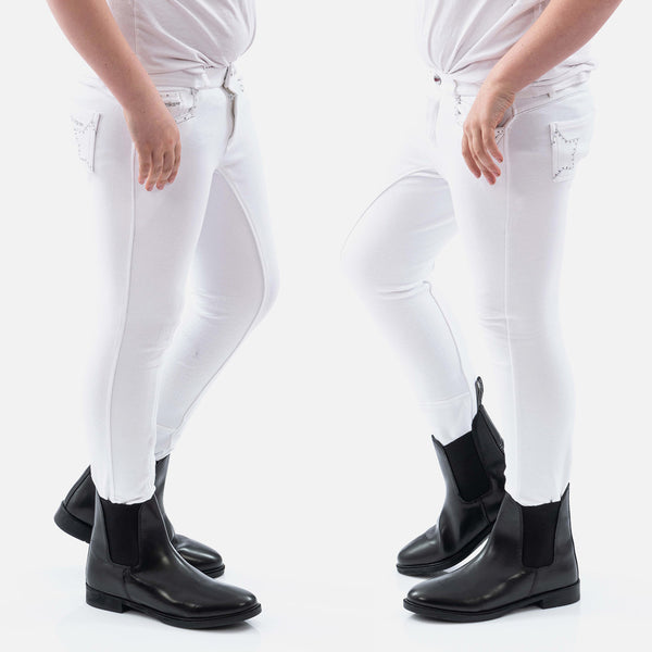John Whitaker Childs Birtle Diamante Breech - White