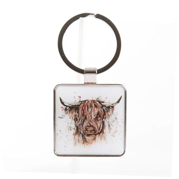 Meg Hawkins Highland Cow Keychain