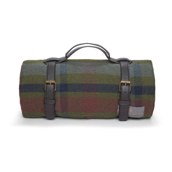 Hicks and Brown Outdoor Blanket - Green Check