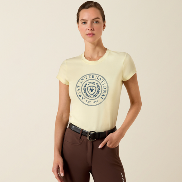 Ariat Ladies Heritage Crest Tee - Flan