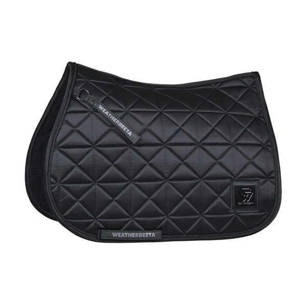 Weatherbeeta Satin Luxe Air-Tec Euro Jump Shaped Saddle Pad - Black