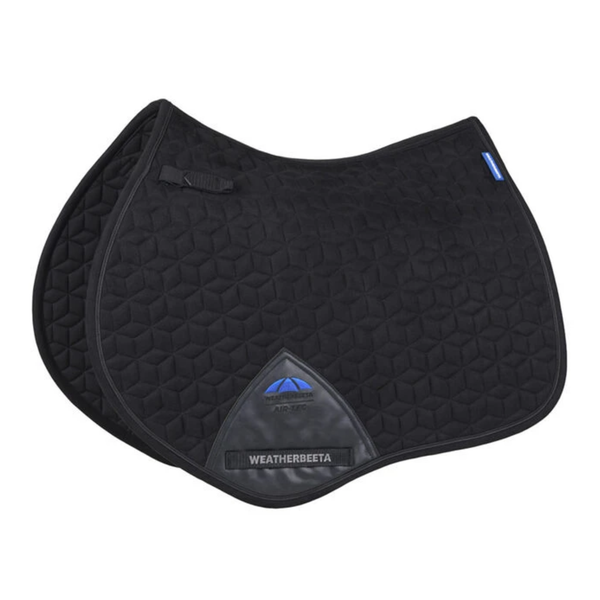 Weatherbeeta Suede Elite Air-Tec Jump Shaped Saddle Pad - Black