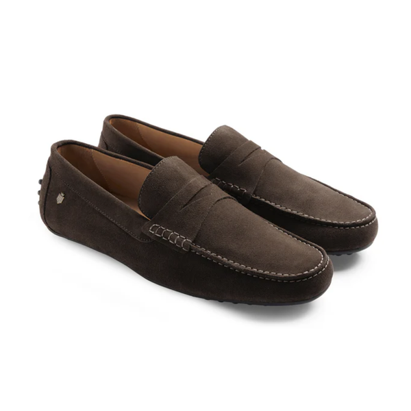 Fairfax and Favor Mens Monte Carlo Driver - Chocolate Suede