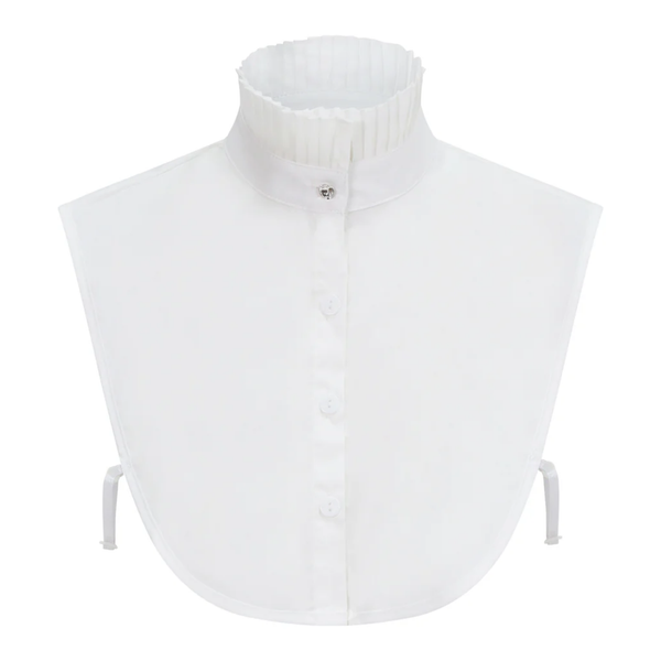 Equetech Lead Rein Frilly False Collar Bib - Ecru