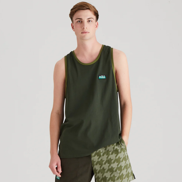 Ridgeline Mens Signature Singlet - Deep Forest