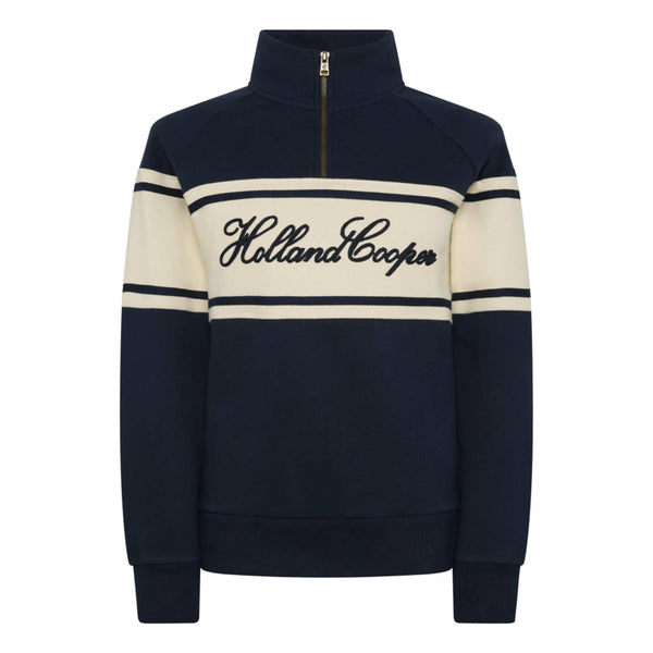 Holland Cooper Ladies Signature Quarter Zip Sweat - Ink Navy