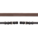 Schockemohle Buckle Rubber Reins - Brown