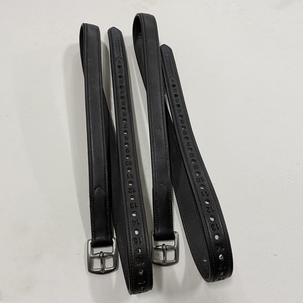 RandR Non Stretch Stirrup Leathers - Havana