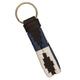 Pampeano Charro Brown Leather Loop Keyring - Brown/Navy/Cream